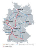 Obrázek 3: Trasy DB Bahn, zdroj (DB Bahn)