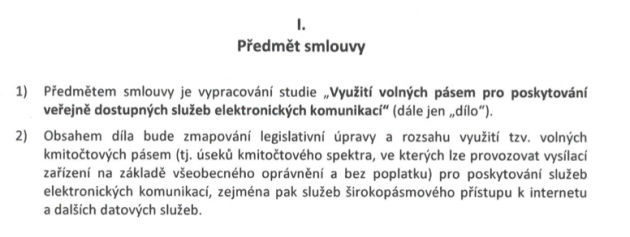 predmet smlouvy