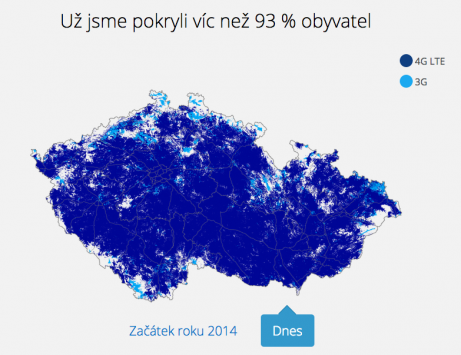 LTE pokrytí podle O2